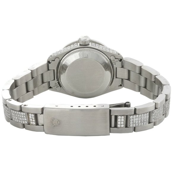 NEW Women's Rolex 26mm 5CT Diamond Watch! Sale! Mint! With Rolex Box - Picture 7 of 10